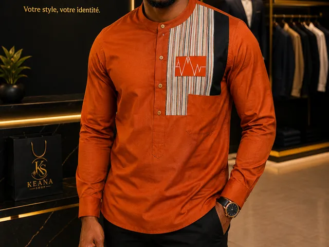 Chemise col rond manches longues