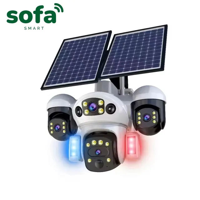 Caméra de Surveillance 4G Solaire Triple Objectif 2K AOV avec Alarme